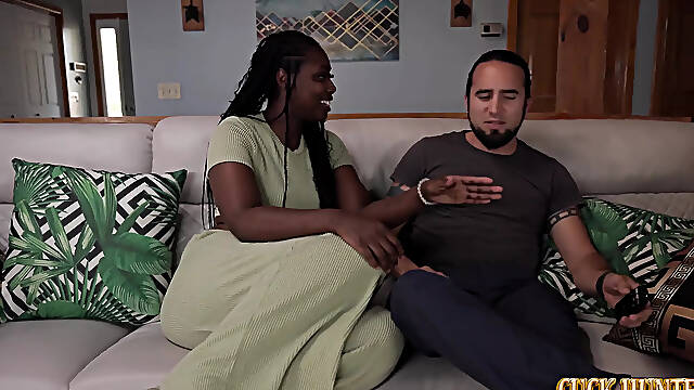 Thick Ass Ebony Wife Punish Husband for Forgetting Anniversary by Riding a BBC