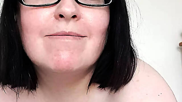 Wife strips in her blue summer dress showing off big breasts and ass