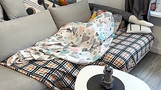 Stepmom Greedily Sucks My Huge Cock After I Sneak Into Her Room at Dawn