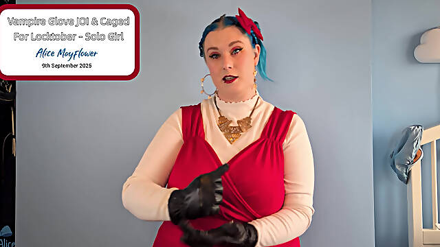 Vampire Glove JOI &amp; Caged for Locktober - Solo Girl