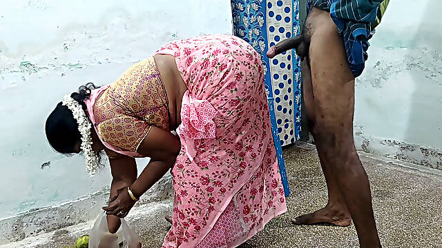 My College Professor Invited Me to His House One Day and I Had Sex with Her While She Was Picking Vegetables