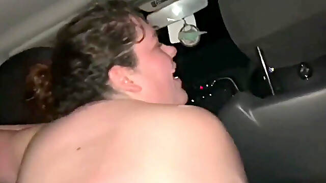 British BBW anal riding back of my car hardcore screaming doggy