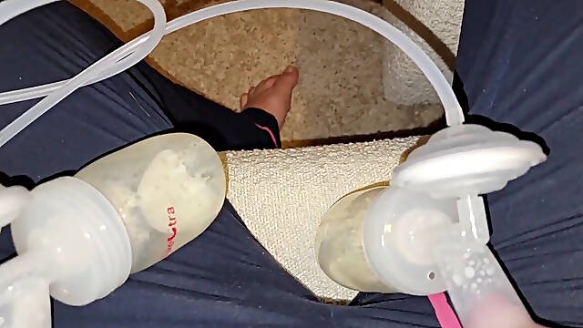 Breast Pumping My Lactating Breasts