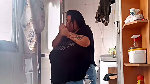 Curvy BBW in a Bold Moment Confidence, Curves &amp; Smoke
