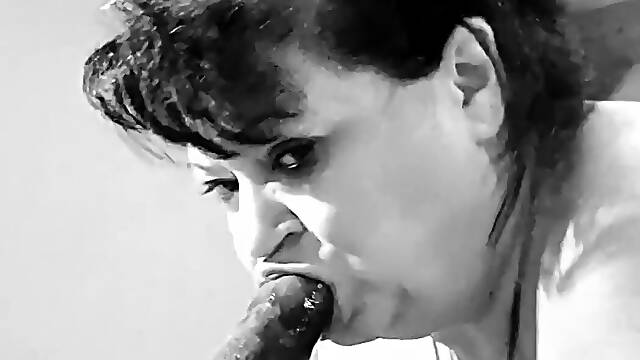 Sucking the Black off Stepdaddys Dick