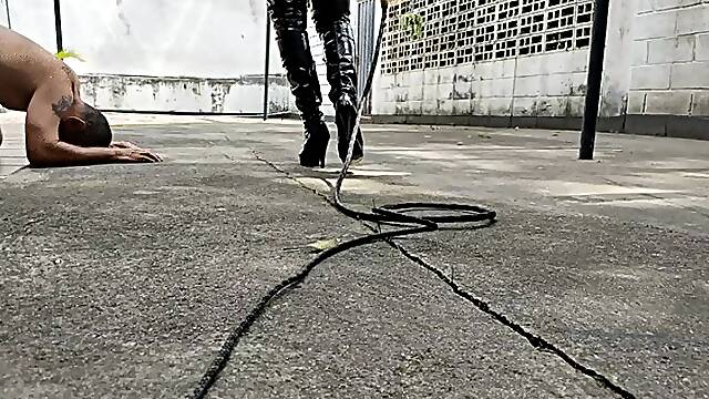 AFAE 15 foot bullwhipping by the absolute Queen of the Bullwhip Ama K