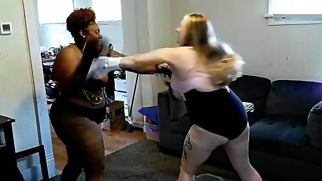 XXX-012 Bar Sluts, Interracial Fight, BBWs Starr Vs Anna (Volume 45)