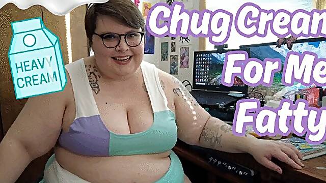 Chug Cream for Me, Fatty! (Weight Gain Encouragement) - MP4