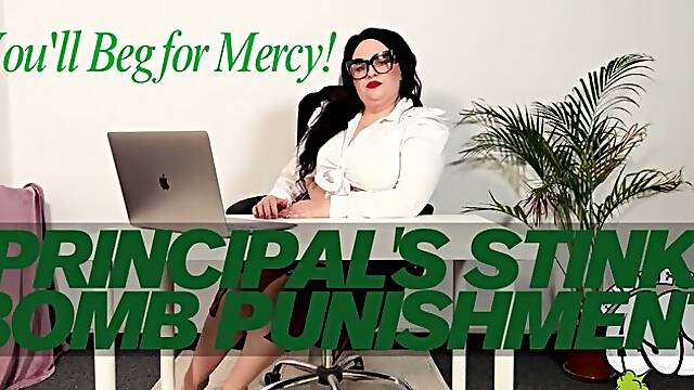 Naughty Student Gets Gassy Principals Stink Bomb Punishment – Farts So Smelly Youll Beg for Mercy! mp4