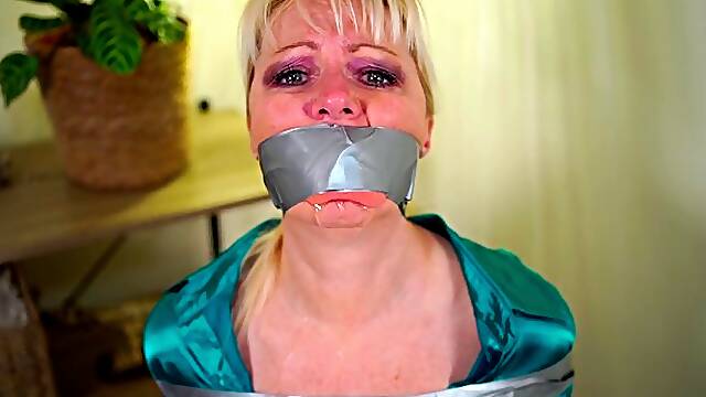 Victoria C Sponge Gag and Duct Tape Bound Torment MP4 1080p