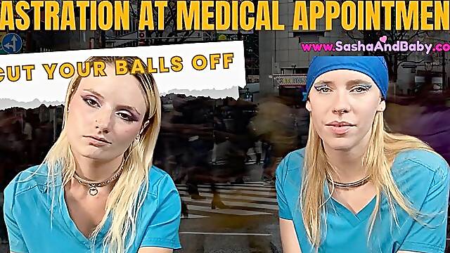 Castration at Check up Slice Your Balls Off
