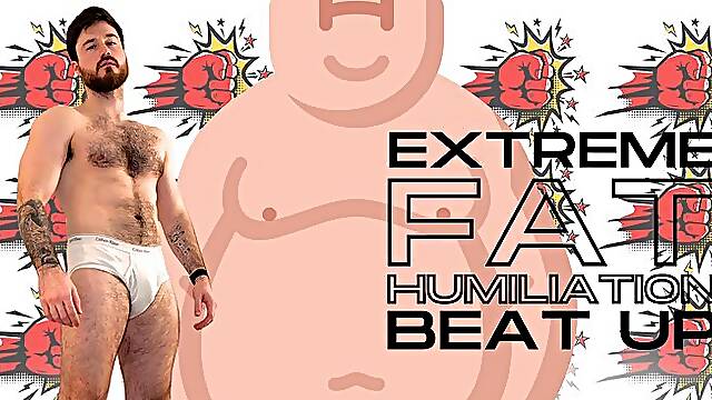 Extreme fat humiliation - beat up