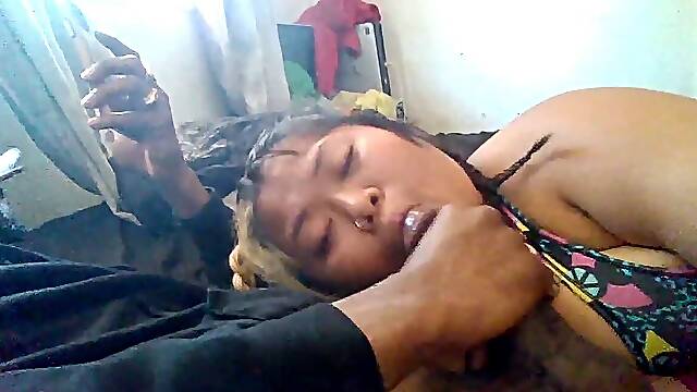 Sneaky chinese nubile Records Herself slurping Her Step-bro