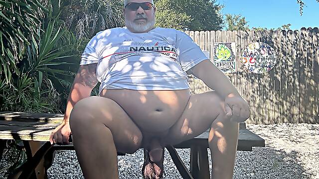 Grey Bearded Dominant Muscle Chub Bear Cums in His Mouth