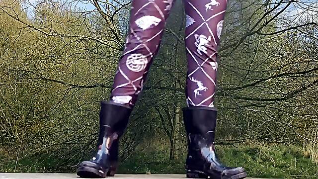Wellies boot foot fetish woods