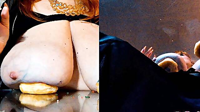 Samantha 38G Crushes Donut