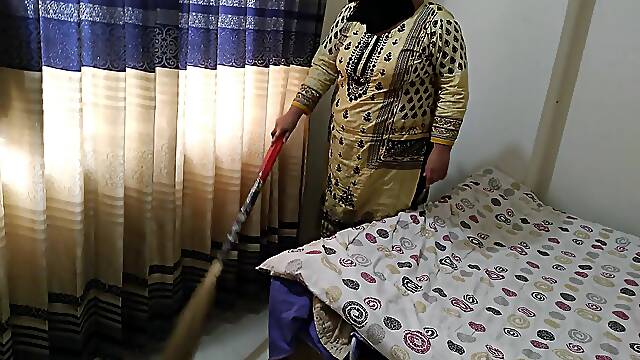 My Desi Stepmom Sweeping Room Then I Fucked Her - Big Tits & Ass