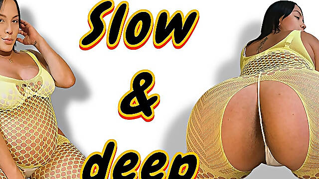 Swollen Belly Queen - Slow Anal Dildo & Creamy Close-up