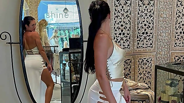 Sexy Balinese Outfits Try on in Boutique