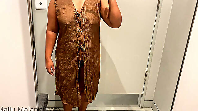 Mallu Girl Trying Sexy Dresses From Changing Room and Fingering, Malappuram, Kerala