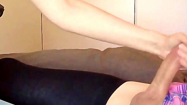 Handjob for chubby femboy at morning - 4K FULL