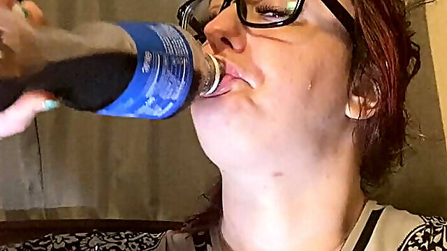 Chugging a Cola - Sexy Sequel with Close Ups! Lots of Sounds! Second Episode