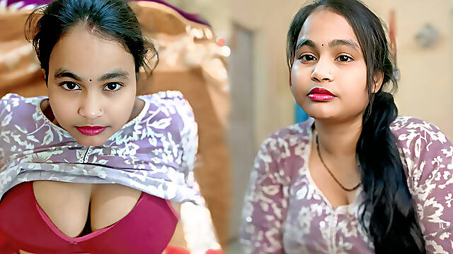 Desi Friends Duo Big Boobs Saree Blouse Drop Tease Ultra Hot Bedroom Mms Style