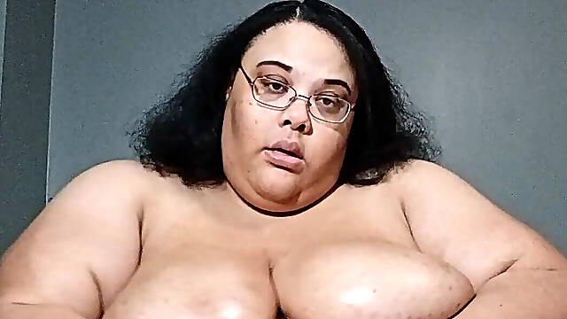 Rubbing Oil All Over My Tits and Belly