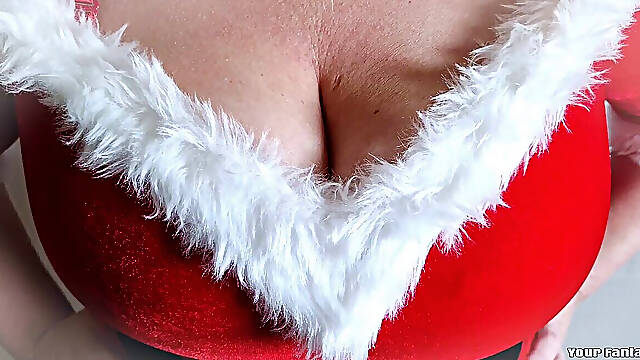 Masturbate to This - Slow Motion of Santas Wifes Big Tits MILF Mature BBW Hairy Pussy Tights Pantyhose Homemade Amateur Asmr