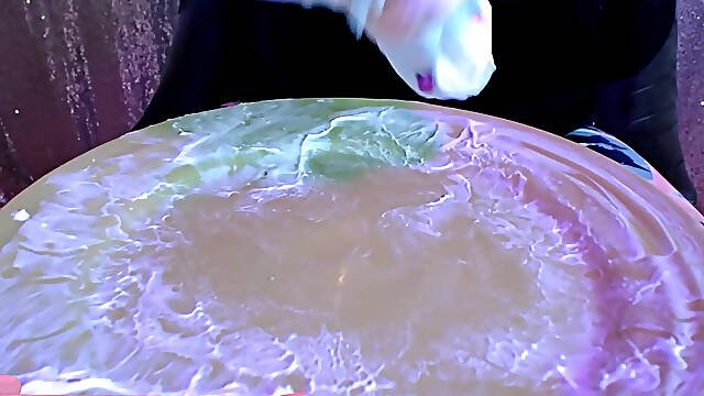 Giantess Nail Tapping Asmr Glitter Slime