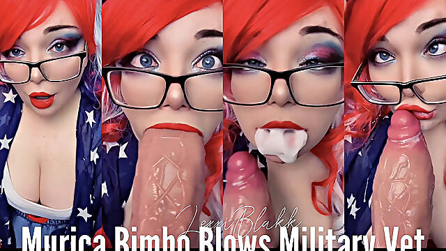 Murica Bimbo Blows Military Vet