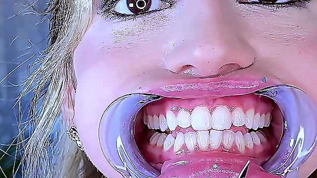 Teeth Fetish Extreme Close-up Dental Examination